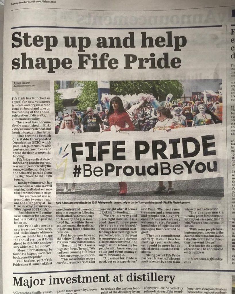 Newspaper Article from the Fife Free Press